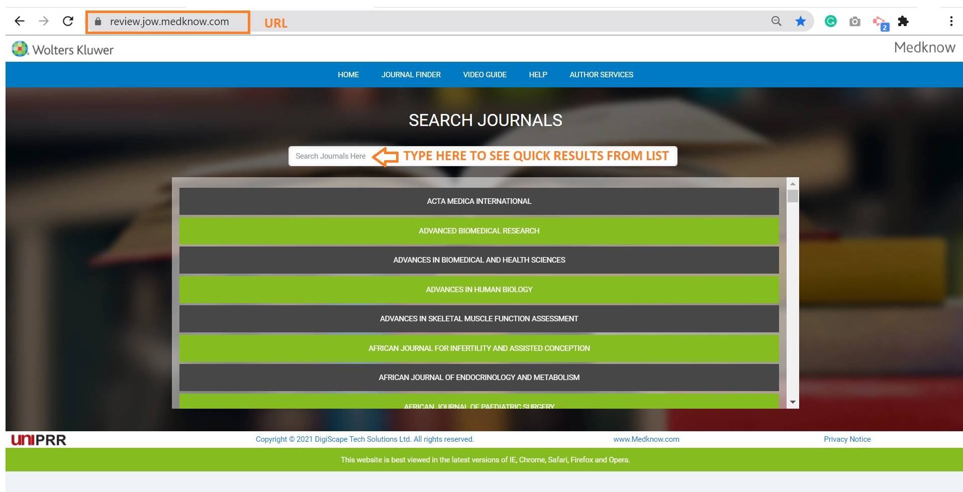 Journal On Web:: Online manuscript submission and processing